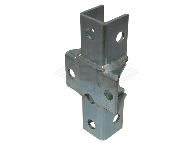 Geleiderhouder 140 x 72 x 36 mm, steelplate edged en verzinkt voor EM-inserts