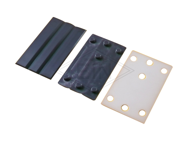 Geleiderhouder 140 x 72 x 36 mm, steelplate edged en verzinkt voor EM-inserts