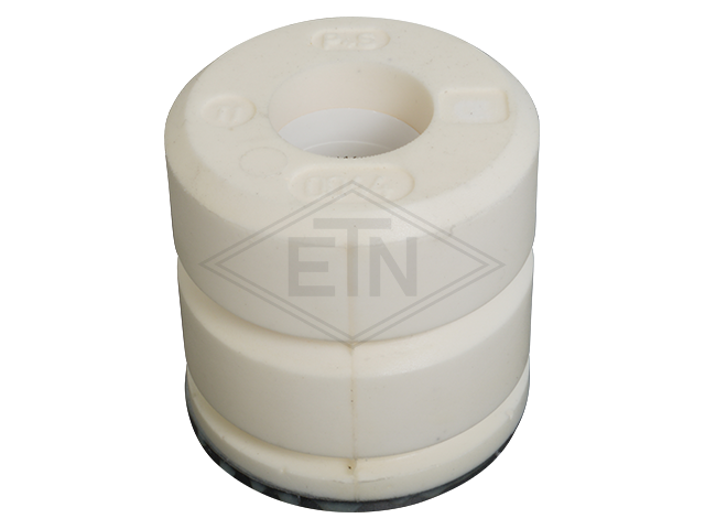 Liftbuffer T1/Type A, ø 80 x 80 mm, met rond staal plaat volgens EN 81-1/2 zonder CE mark **Note: This liftbuffer may be used in elevators operating within de EU only as a spare par...