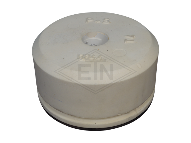 Liftbuffer T4/Type A, ø 165 x 80 mm, met rond staal plaat volgens EN 81-1/2 zonder CE mark **Note: This liftbuffer may be used in elevators operating within de EU only as a spare pa...