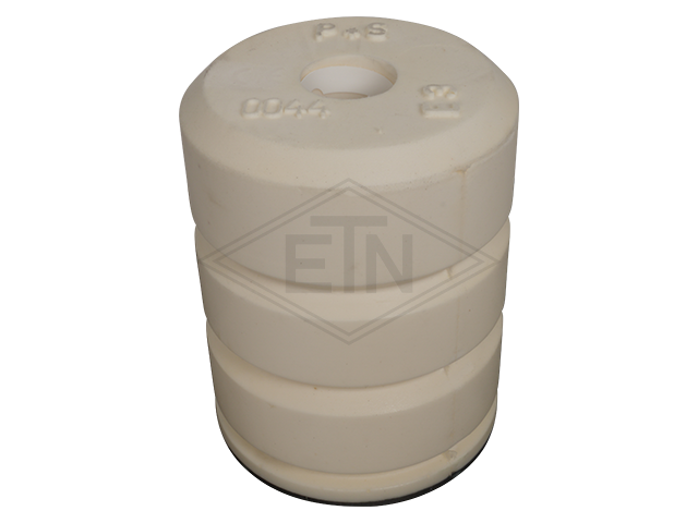 Liftbuffer T8/E3/Type A, ø 125 x 160 mm, met rond staal plaat volgens EN 81-1/2 zonder CE mark **Note: This liftbuffer may be used in elevators operating within de EU only as a spar...