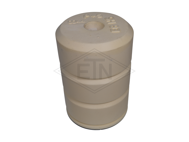 Liftbuffer E6/Type A, ø 140 x 200 mm, met rond staal plaat volgens EN 81-1/2 zonder CE mark **Note: This liftbuffer may be used in elevators operating within de EU only as a spare p...