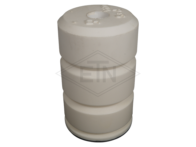 Liftbuffer T7/E4/Type A, ø 125 x 200 mm, met rond staal plaat volgens EN 81-1/2 zonder CE mark **Note: This liftbuffer may be used in elevators operating within de EU only as a spar...
