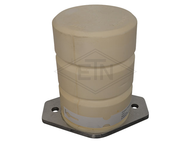 Liftbuffer E6/Type A, ø 140 x 200 mm, met oval aluminium plaat volgens EN 81-1/2 zonder CE mark **Note: This liftbuffer may be used in elevators operating within de EU only as a spar...