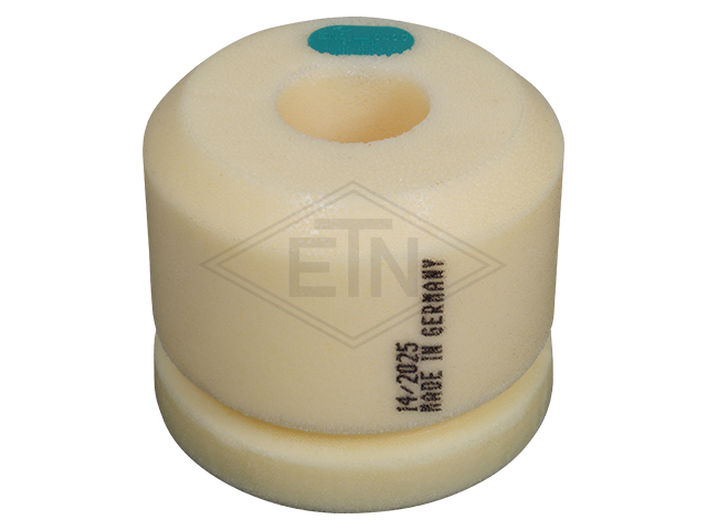 Liftbuffer EN2, ø 100 x 80 mm, met foamed in rond perforated sheet, volgens EN 81-1/2, zonder CE mark **Note: This liftbuffer may be used in elevators operating within de EU only as ...