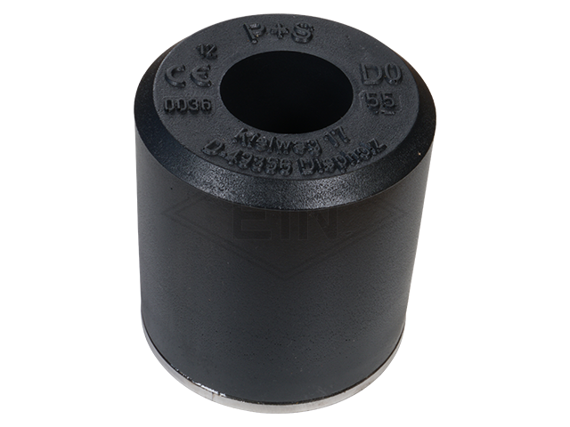 Liftbuffer D0-55, ø80 x 80 mm, met staal plaat volgens EN 81-20/50 (lift directive 2014/33/EU)