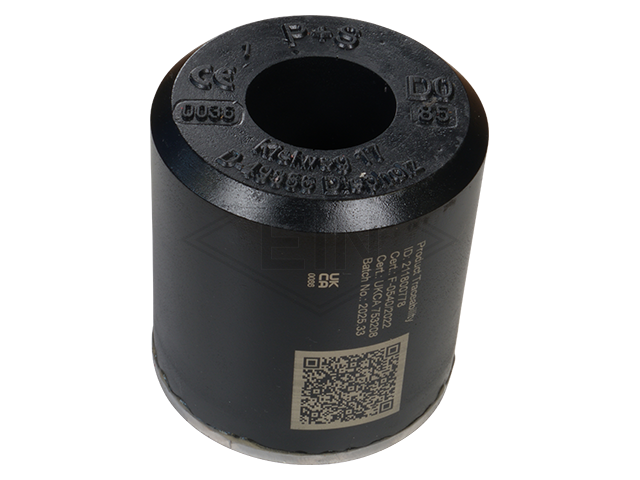 Liftbuffer D0-85, ø80 x 80 mm, met staal plaat volgens EN 81-20/50 (lift directive 2014/33/EU)
