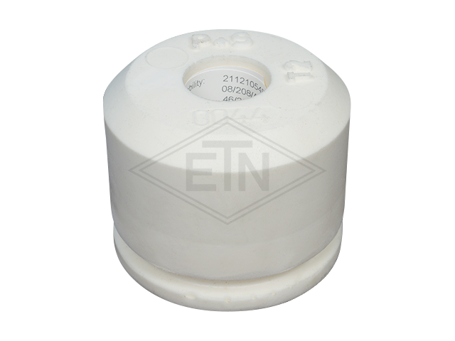 Liftbuffer T2/Type B, ø 100 x 80 mm, met kunststof bush, volgens EN 81-1/2 zonder CE mark **Note: This liftbuffer may be used in elevators operating within de EU only as a spare part van