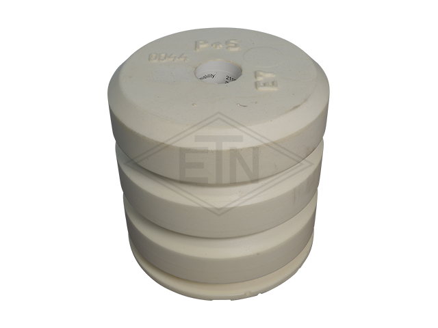 Liftbuffer T9/E7/Type B, ø 165 x 160 mm, met kunststof bush, volgens EN 81-1/2 zonder CE mark **Note: This liftbuffer may be used in elevators operating within de EU only as a spare par...