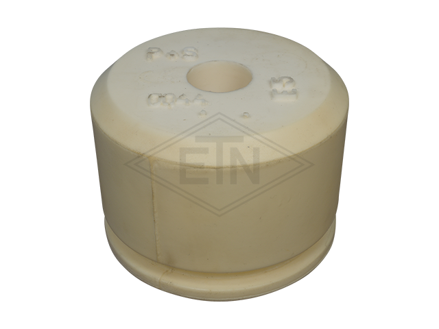 Liftbuffer E5/Type B, ø 140 x 100 mm, met kunststof bush, volgens EN 81-1/2 zonder CE mark **Note: This liftbuffer may be used in elevators operating within de EU only as a spare part o...