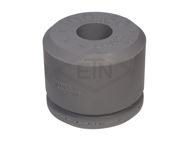 Liftbuffer A12, ø 100 x 80 mm, met staal inzetstuk volgens EN 81-20/50 (lift directive 2014/33/EU)
