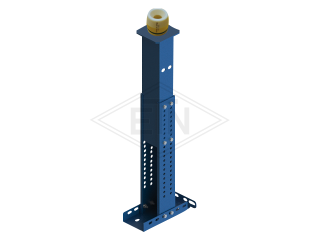 Buffer steun maat 4, Hoogte 696 - 1.021 mm, maximum charge 2.000 kg per steun Maximum rated velocity 1m/s