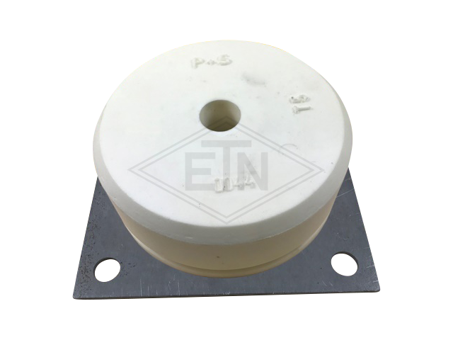 Liftbuffer T5/Type C, ø 220 x 80 mm, met vierkant staal plaat volgens EN 81-1/2 zonder CE mark **Note: This liftbuffer may be used in elevators operating within de EU only as a spare p...