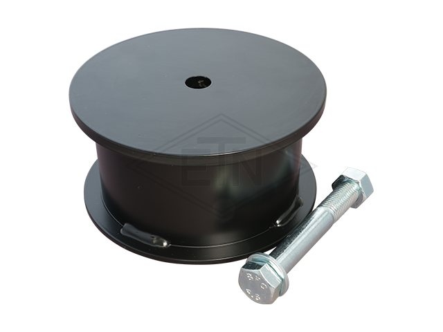 Buffer distance stuk ø 165 x 80 mm, double-sided holes ø 17 mm, materiaal staal gegrond surface, incl. montage materiaal Recommendation regarding de use van boven buffers en buffer distance stuk