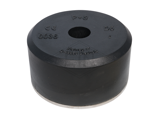 Buffer distance stuk ø 165 x 80 mm, double-sided holes ø 17 mm, materiaal staal gegrond surface, incl. montage materiaal Recommendation regarding de use van boven buffers en buffer distance stuk