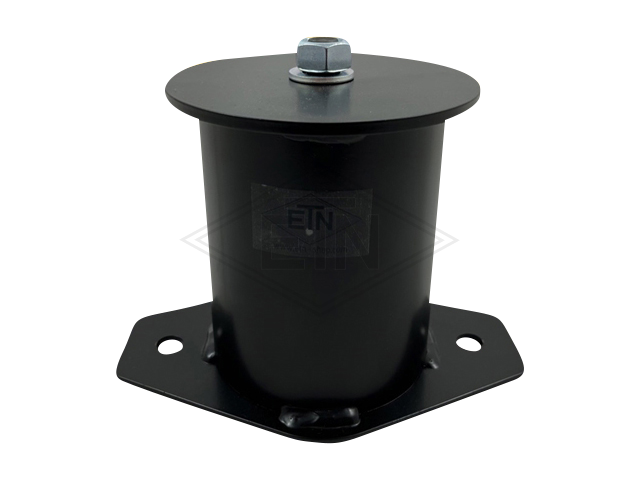 Buffer distance stuk ø 140 x 150 mm, oval base plaat 215 x 150 mm, 2 x holes ø 14 mm, threaded bout M16 x 17 mm, materiaal staal gegrond surface, incl. moer M16 en ring Recommendation regardin...
