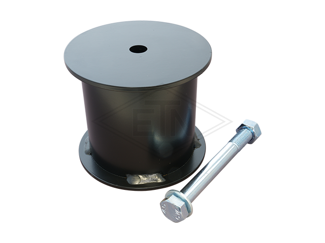 Buffer distance stuk ø 140 x 120 mm, double-sided holes ø 17 mm, materiaal staal gegrond surface, incl. montage materiaal Recommendation regarding de use van boven buffers en buffer distance piec...