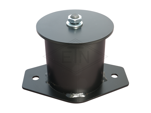 Buffer distance stuk ø 140 x 126 mm, oval base plaat 215 x 150 mm, 2 x holes ø 14 mm, threaded bout M16 x 17 mm, materiaal staal gegrond surface, incl. moer M16 en ring Recommendation regardin...