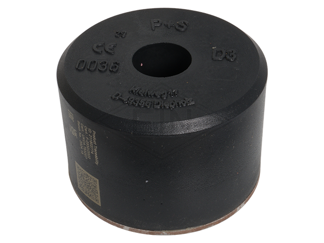Buffer distance stuk ø 125 x 80 mm, double-sided holes ø 17 mm, materiaal staal gegrond surface, incl. montage materiaal Recommendation regarding de use van boven buffers en buffer distance stuk