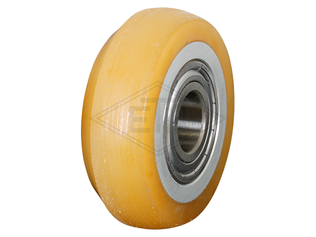Rol VAL ø 75/20 x 25 mm VU 80° / staal kern cast out van steel- turned, mantle R25 spherically
