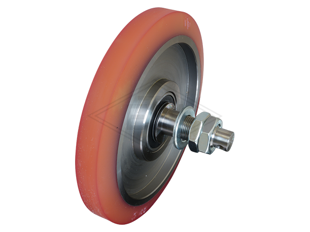 Rol VSL ø 180/25 x 27/18 mm VU 80° / steel-core, excentrisch as incl. montage materiaal