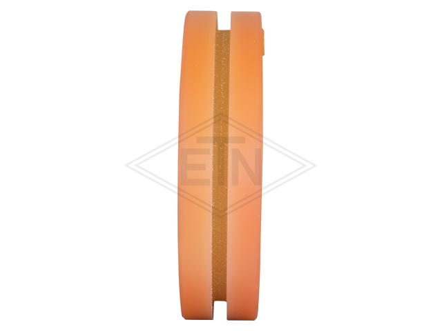 Rol VSL ø 125/17 x 30 mm, VU 93° / aluminium kern clamping lengte 24 mm, cilindrisch bekleding met groef breedte van de groef 5 mm