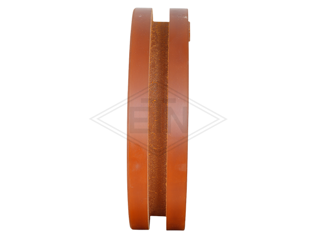 Rol VSL ø 125/17 x 30 mm, VU 93° / aluminium kern clamping lengte 24 mm, cilindrisch bekleding met groef breedte van de groef 9 mm