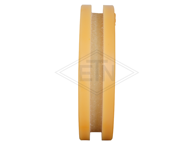Rol VSL ø 125/17 x 30 mm, VU 93° / aluminium kern clamping lengte 24 mm, cilindrisch bekleding met groef breedte van de groef 10 mm