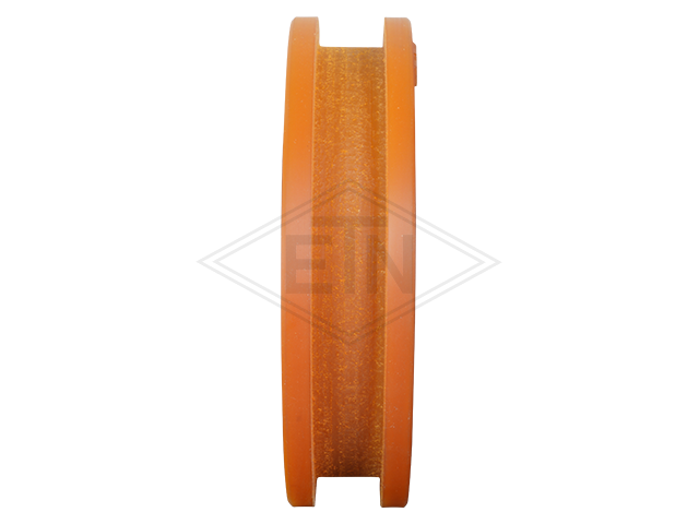 Rol VSL ø 125/17 x 30 mm, VU 93° / aluminium kern clamping lengte 24 mm, cilindrisch bekleding met groef breedte van de groef 16 mm