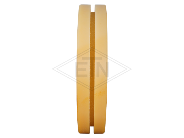 Rol VAL ø 180/20 x 40/35 mm VU 93° / aluminum-core, distance-ring, cilindrisch bekleding met groef breedte van de groef 5 mm