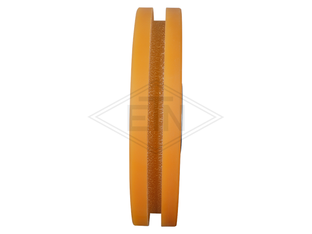Rol VAL ø 180/20 x 40/35 mm VU 93° / aluminum-core, distance-ring, cilindrisch bekleding met groef breedte van de groef 10 mm
