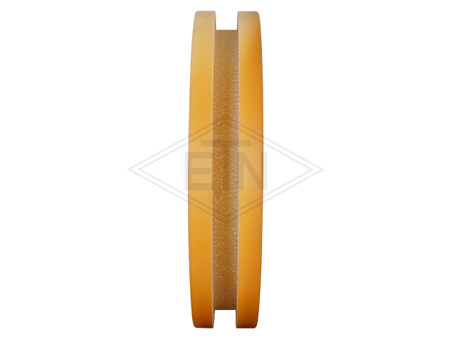 Rol VAL ø 180/20 x 40/35 mm VU 93° / aluminum-core, distance-ring, cilindrisch bekleding met groef breedte van de groef 12 mm