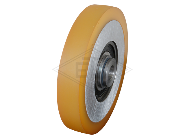 Rol VSL ø 150/35 x 25 mm VU 80° / steel-core, incl.axis, tongued