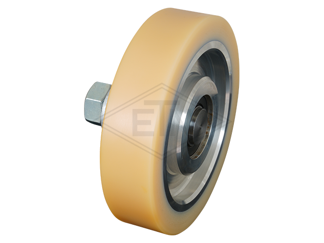 Rol VAL ø 125/17 x 30 mm VU 93° / alu kern clamping lengte 24 mm, as M16 buiten schroefdraad moer M16 an...