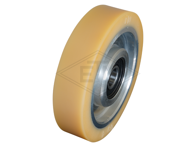 Rol VAL ø 125/17 x 30 mm VU 93° / alu kern clamping lengte 24 mm, as M16 buiten schroefdraad moer M16 an...