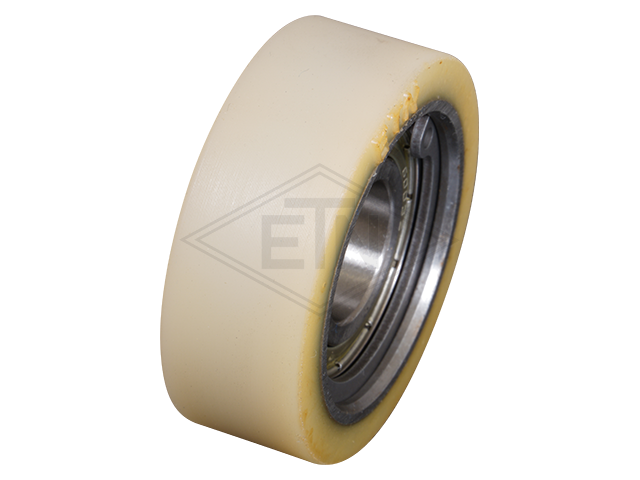 Rol VSL ø 50/M12 x 18 mm VU 93° / staal kern excentrisch as M12 buiten schroefdraad hexagonal AF 30, excentrisch slag 5,5 mm, surface burnis...