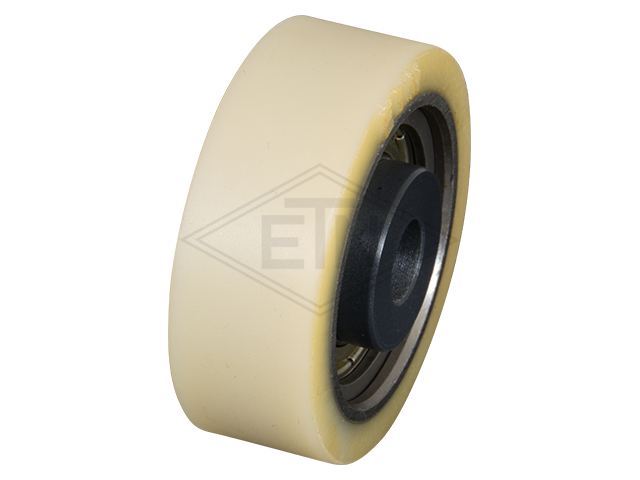 Rol VSL ø 50/M12 x 18 mm VU 93° / staal kern excentrisch as M12 buiten schroefdraad hexagonal AF 30, excentrisch slag 5,5 mm, surface burnis...