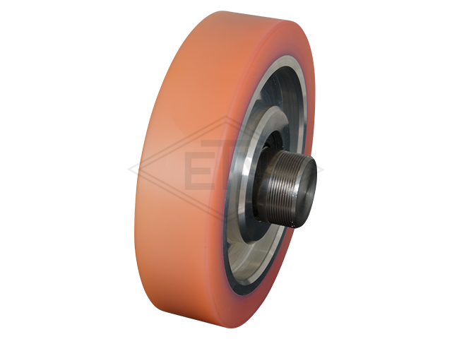 Rol VSL ø 125/M30x1 x 30 mm VU 93° / staal kern clamping lengte 24 mm, excentrisch as M30 x 1 buiten schroefdraad