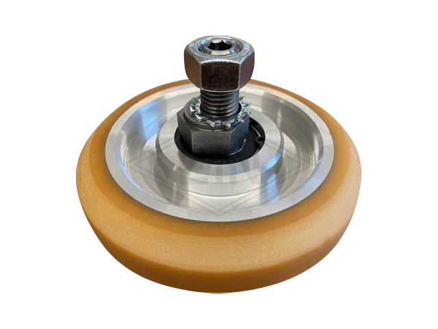Rol VAL ø 125/17 x 30/14 mm VU 93° / aluminium kern clamping lengte 24 mm, as M16 buiten schroefdraad nu...