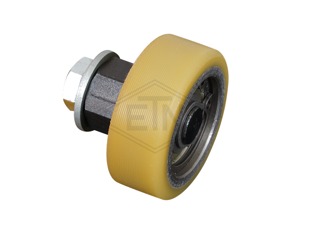 Rolle VSL ø40/10 x 15 mm VU 93°/St., mit Achse SW17/10/M8 x 27 mm