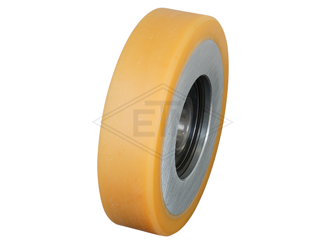 Rol VAL ø 100/20 x 25 mm, aluminium kern met mantle out van Vulkollan® VU 93° Shore A