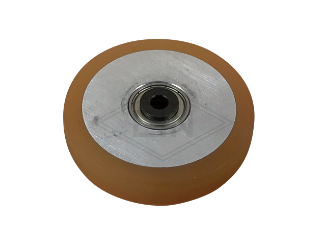 Rol VAL ø 100/15 x 20 mm Vulkollan® 80° / rollen met aluminium kern (no rust on kern), FK 1+4 Al (soft) middle rol