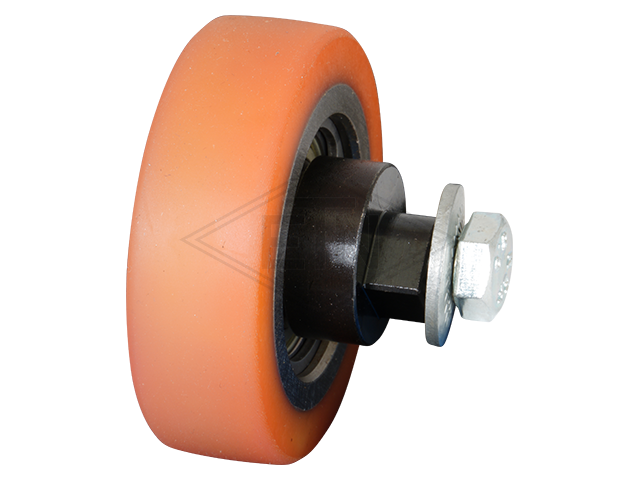 Rol VSL ø 60/17 x 18 mm VU 93° / staal kern incl. as en bevestiging materiaal GG2 zijdelings rol