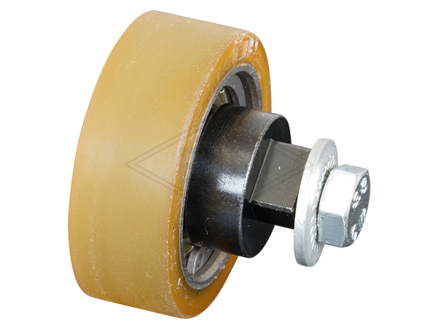 Rol VSL ø 50/17 x 18 mm VU 80° / staal kern incl. as en bevestiging materiaal GG3 zijdelings rol