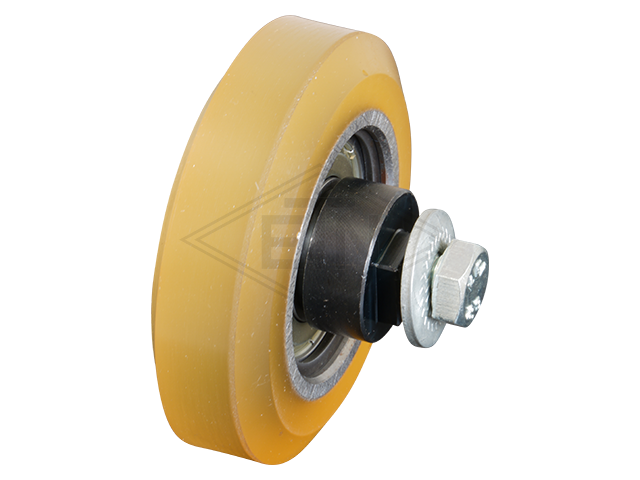 Rol VSL ø 70/17 x 20/12 mm VU 65° / staal kern incl. as en bevestiging materiaal GG8 zijdelings rol