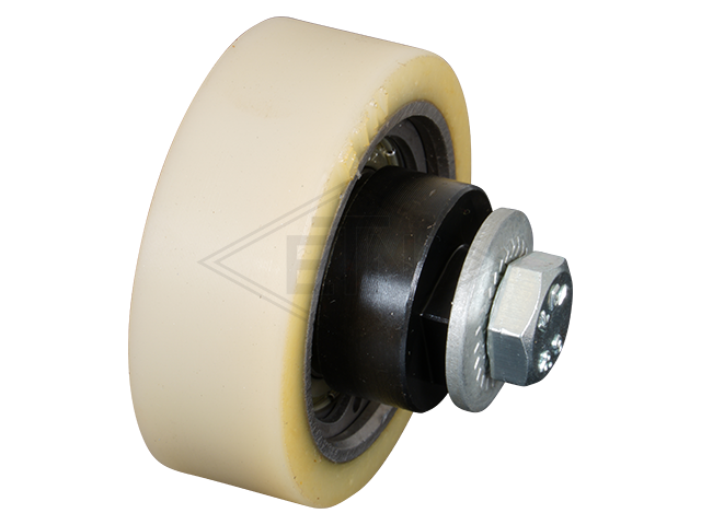 Rol VSL ø 50/17 x 18 mm VU 93° / staal kern incl. as en bevestiging materiaal GGW1 en GGW5 zijdelings rol