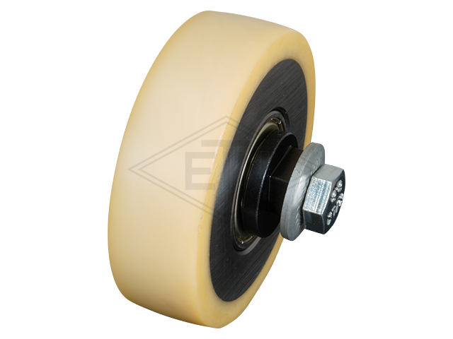 Rol VSL ø 100/20 x 30 mm VU 93° / staal kern incl. as en bevestiging materiaal GGW9 zijdelings rol