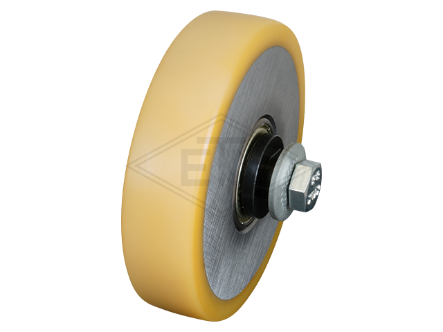 Rol VSL ø 125/20 x 30 mm VU 93° / staal kern incl. as en bevestiging materiaal GGW11 zijdelings rol