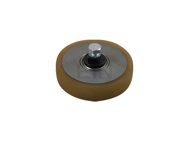 Rol VSL ø 125/20 x 30 mm VU 80° / staal kern incl. as en bevestiging materiaal GGW12 zijdelings rol