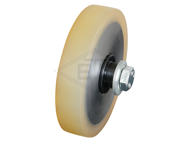 Rol VSL ø 100/15 x 20 mm VU 80°, staal kern incl. as en bevestiging materiaal FK1-4 middle rol